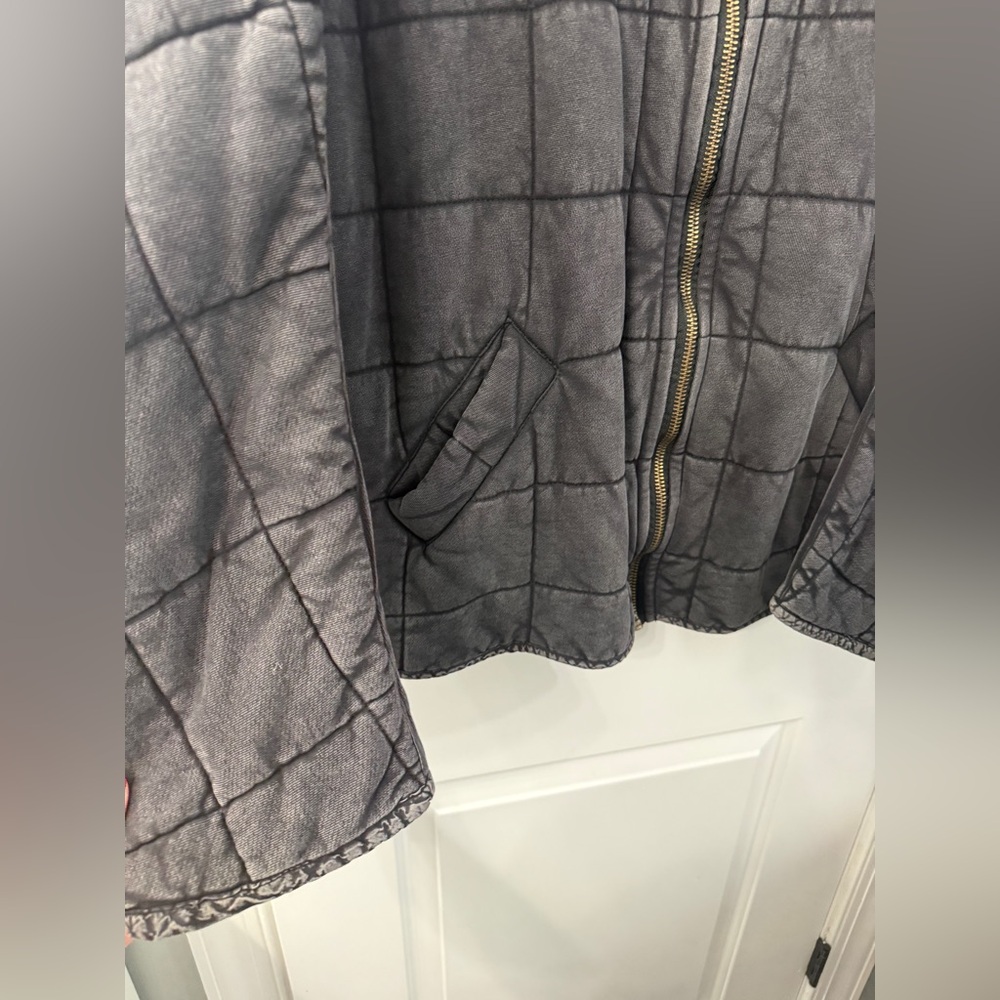 Free People Grey Dolman Quilted Jacket - Picture 4 of 7